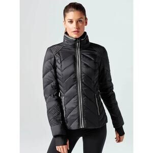 Blanc Noir Down Filled Puffer with Reflective Jacket - Black XS